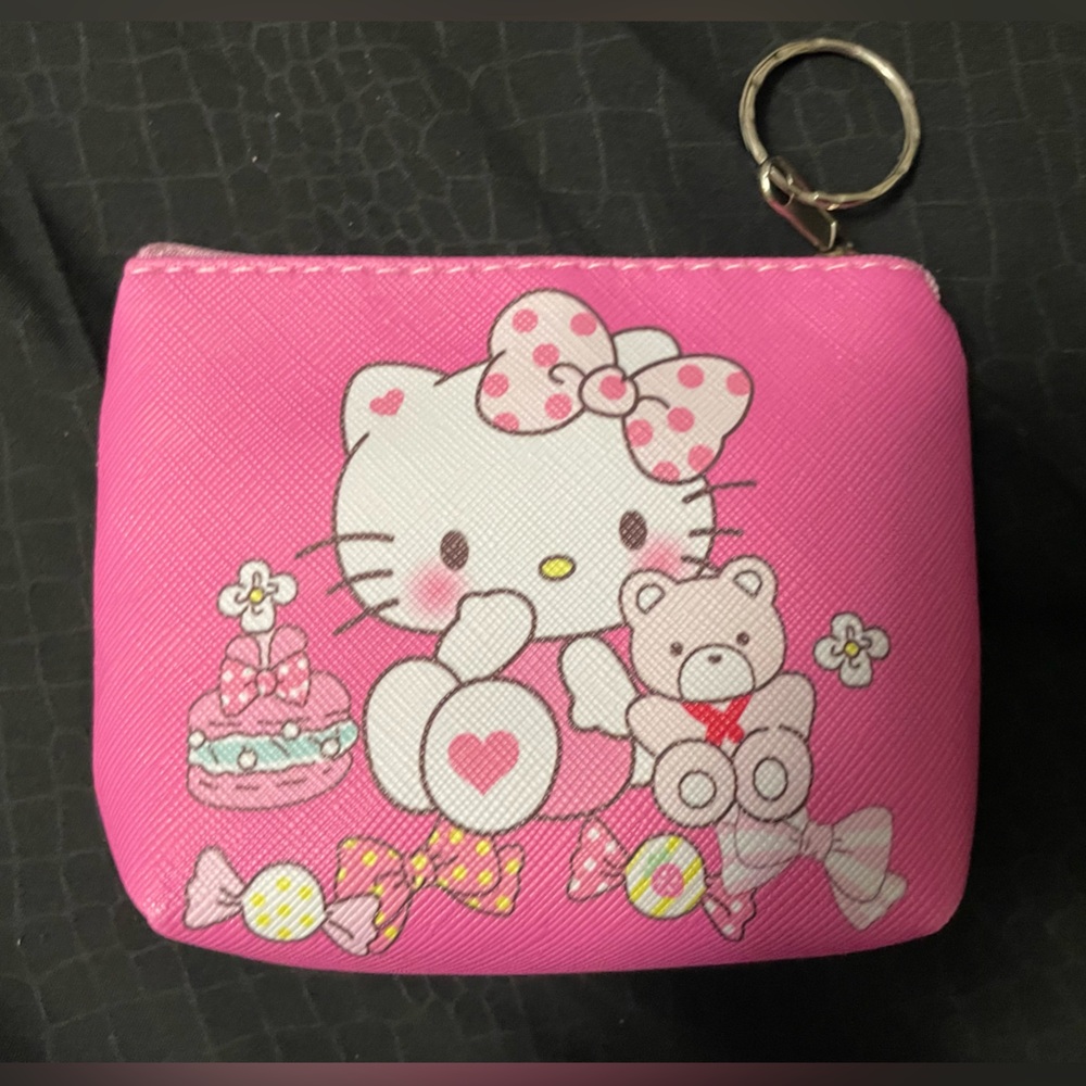 Hello Kitty Faux Leather Zippered Coin Purse